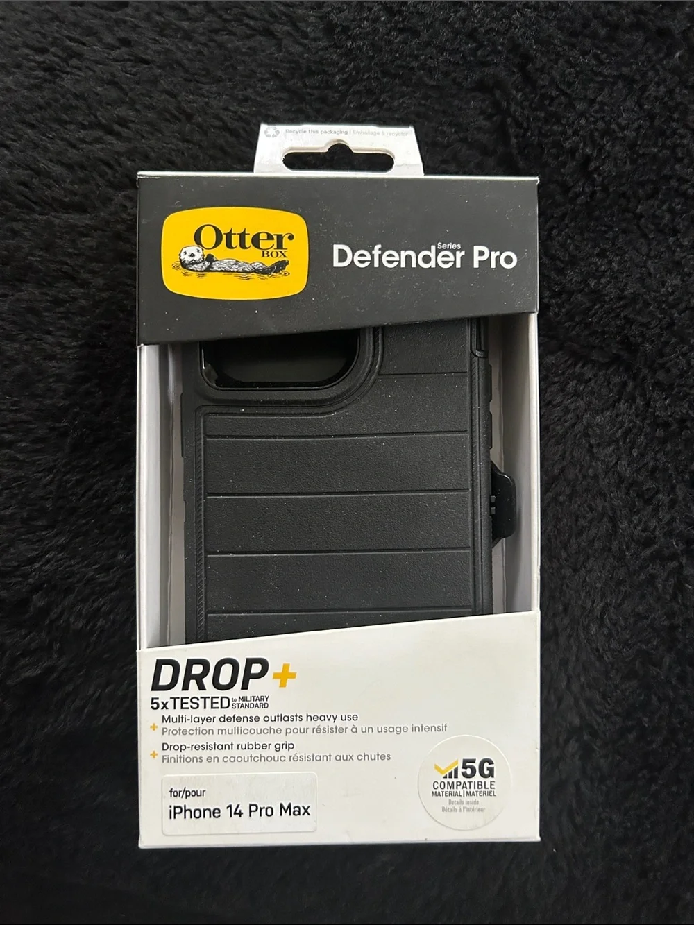 OtterBox Defender Pro Case for iPhone 14 Pro Max - Black